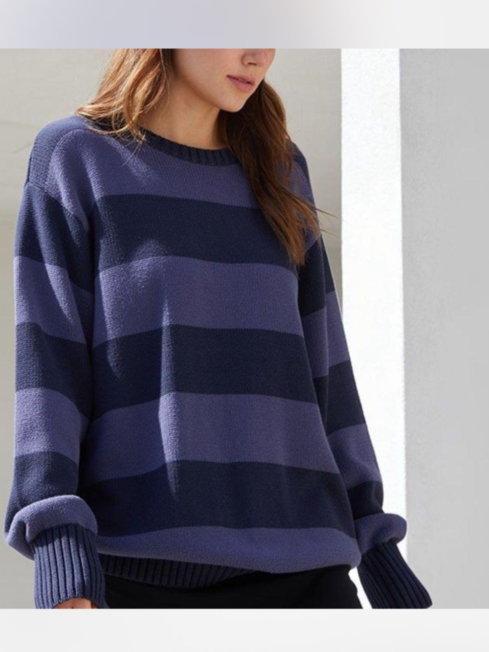 Brandy Melville Brianna Sweater in Midnight Stripe